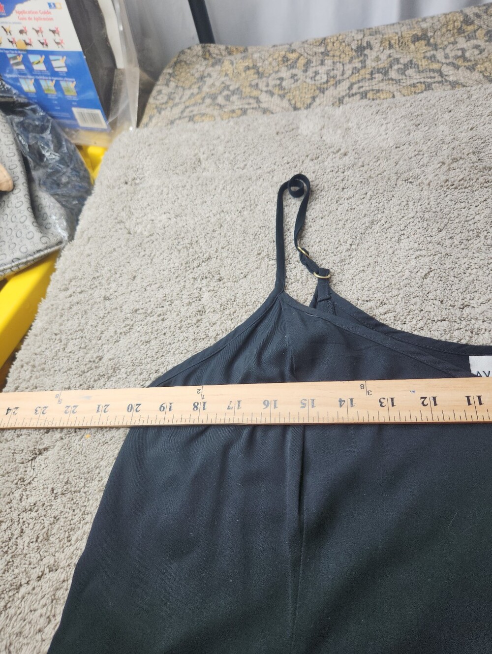 Black Spaghetti Strap Maxi Dress - Ava & Viv - 1X - Picture 8 of 12